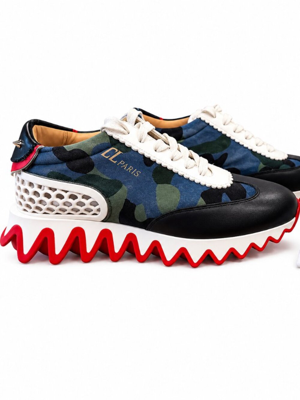 CHRISTIAN LOUBOUTIN - LOUBISHARK CAMOUFLAGE - SIZE 36